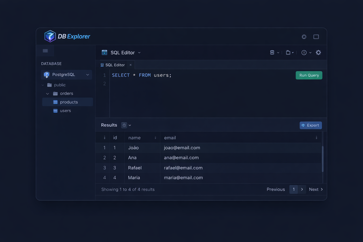 SQL Editor right in your browser